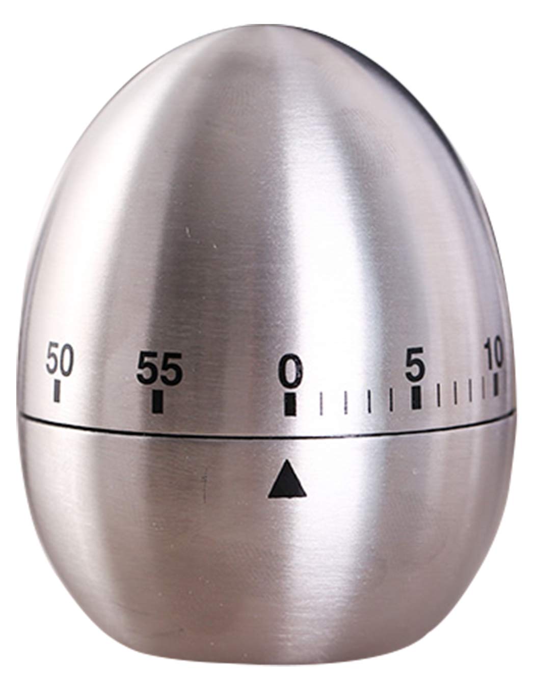Stainless Steel Egg-Shaped Kitchen Timer - 60 Minute Mechanical Rotating Cooking Timer for Baking, Boiling Eggs & Kitchen Use
