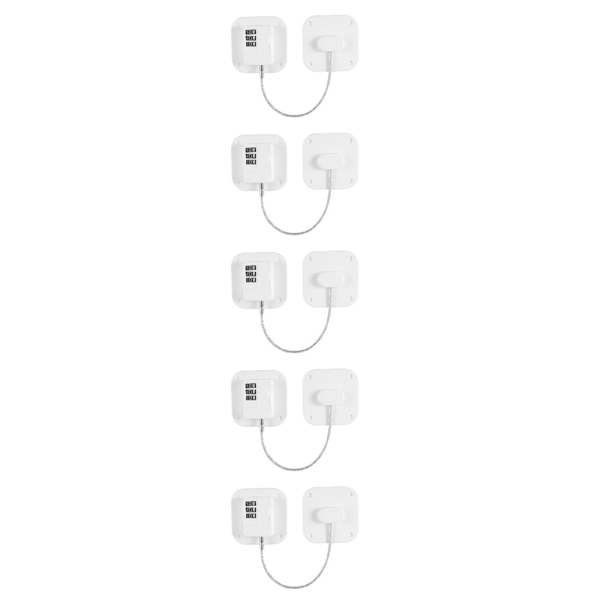 HEMOTON 5-Pack Child Safety Cabinet Locks - Refrigerator & Drawer Combination Lock Set for Baby Proofing - Secure Kitchen, Bathroom & Nursery Cabinets