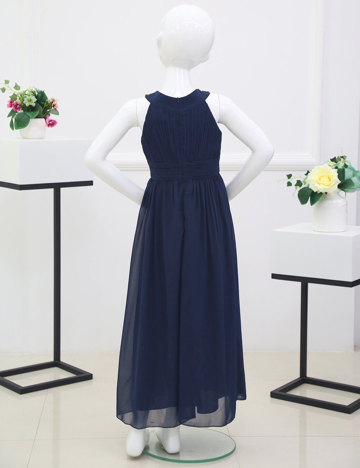 CHICTRY Beaded Sequins Flower Girl Dress - Elegant Chiffon Wedding Party Gown for Kids, Formal Occasions & Special Events - Perfect for Weddings, Pageants, Dances & Photo Shoots