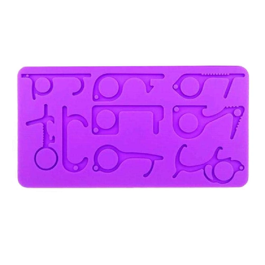 Shiny Glossy Silicone Resin Molds for DIY Keychains & Jewelry Making - Anti-Epidemic Keychain Pendant Mold, Epoxy Resin Crafting Supplies - Perfect for Handmade Gifts, Home Decor, and Craft Projects