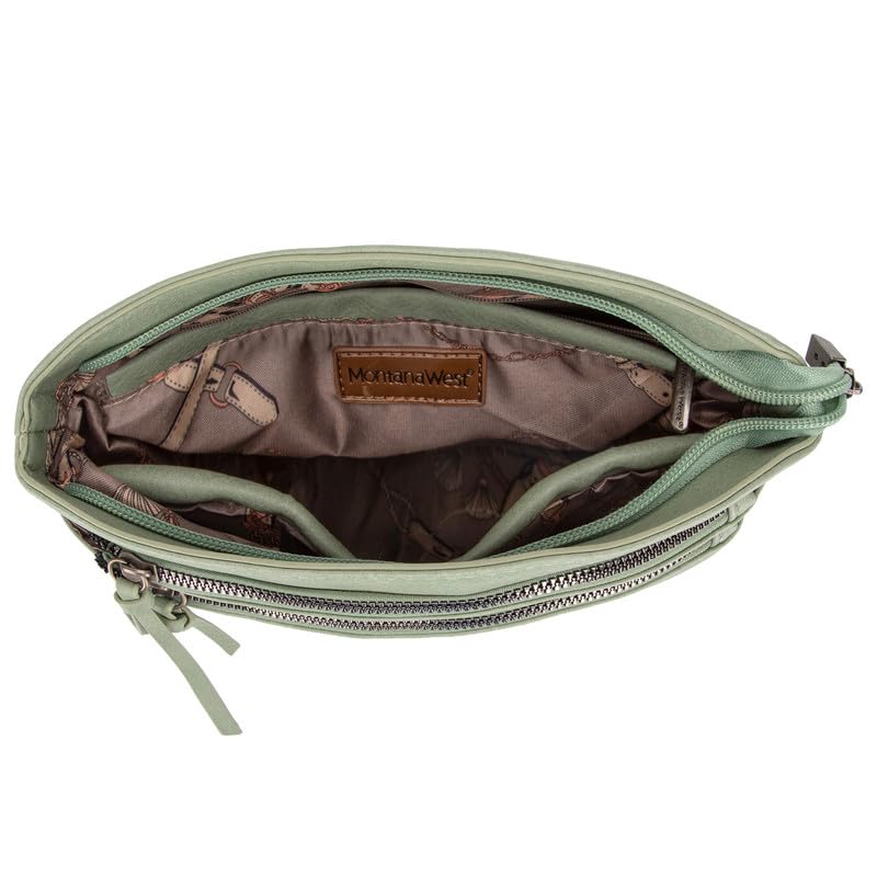 Montana West Women's Crossbody Purse with Double Compartments & Adjustable Strap - Fashionable Shoulder Bag for Daily Use, Travel, and Work