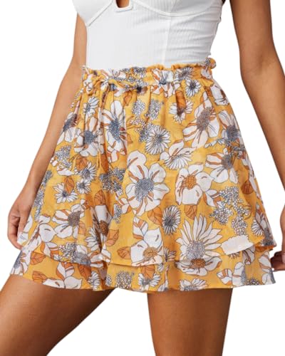 T Yellow White Floral