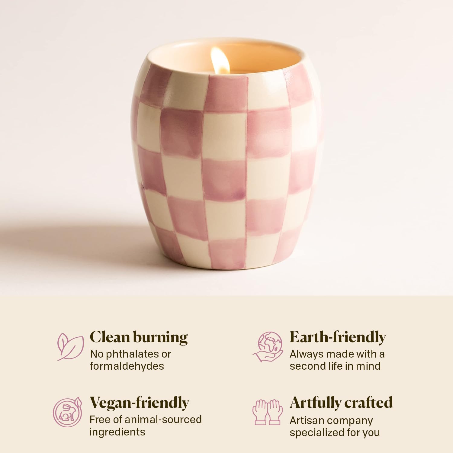 Paddywax Checkmate Artisan Hand-Poured Scented Candle - 11 oz Lavender Mimosa Fragrance for Home Decor, Relaxation & Aromatherapy