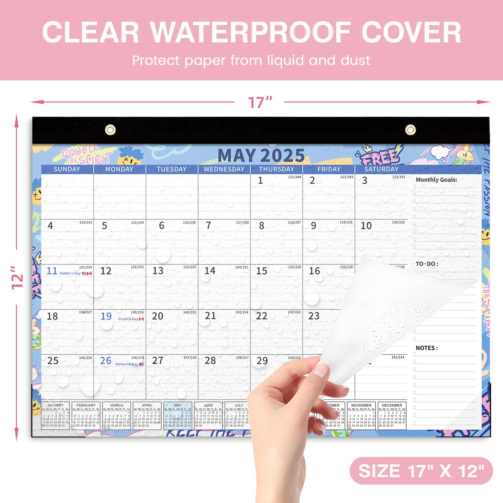 2025-2026 18-Month Desk Calendar Planner | Jan 2025 - Jun 2026 | 17