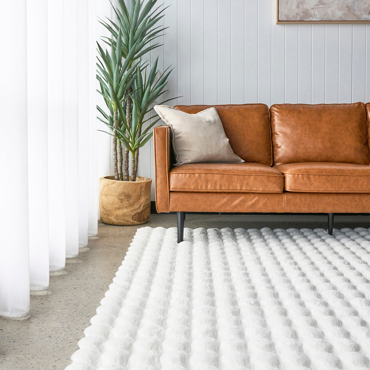 Soft Plush Bubble Washable Rug - Non-Slip Bathroom & Nursery Floor Mat - Machine Washable for Easy Cleaning - Perfect for Kids Room, Playroom & Pet Areas