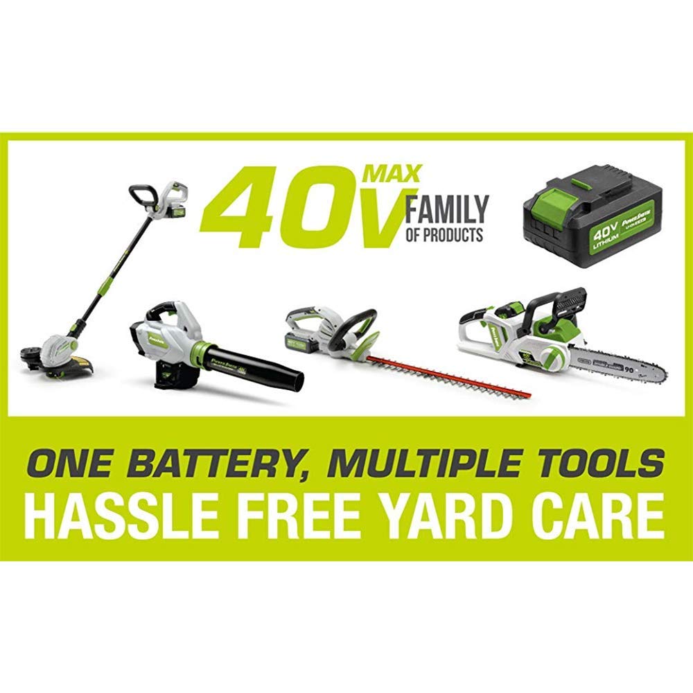 PowerSmith PBL140JH 40V Max Cordless Leaf Blower with Brushless Motor - Eco-Friendly Lithium-Ion Battery & Charger Included - Ideal for Yard Cleaning, Patio Maintenance, and Driveway Debris Removal