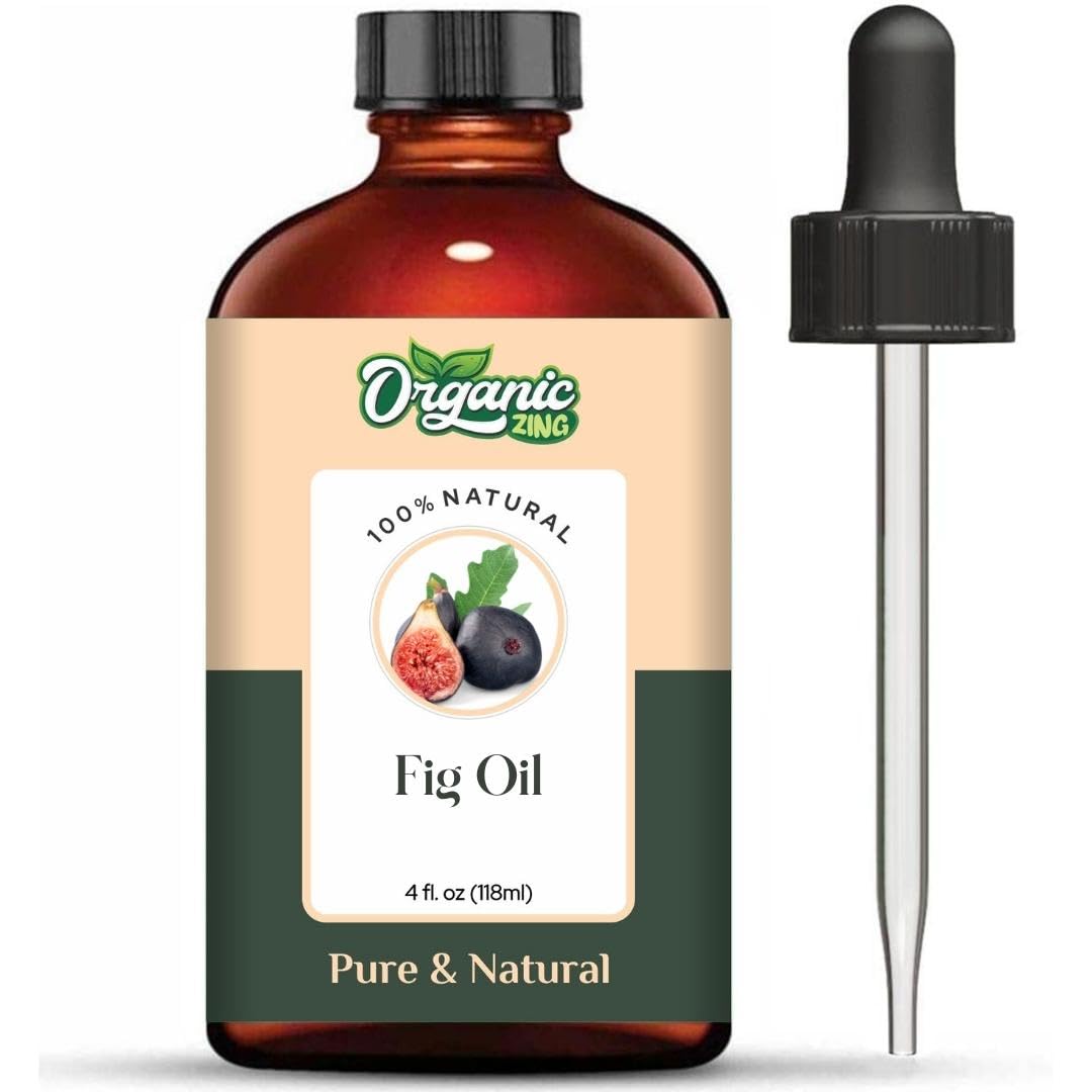 Organic Zing Fig (Ficus carica) Oil - 100% Pure Natural Carrier Oil for Skin Care, Hair Growth & Aromatherapy | Moisturizing, Anti-Aging & Diffuser Use | 3.99 fl oz (118ml) | Perfect for DIY Beauty Recipes & Relaxation Therapy