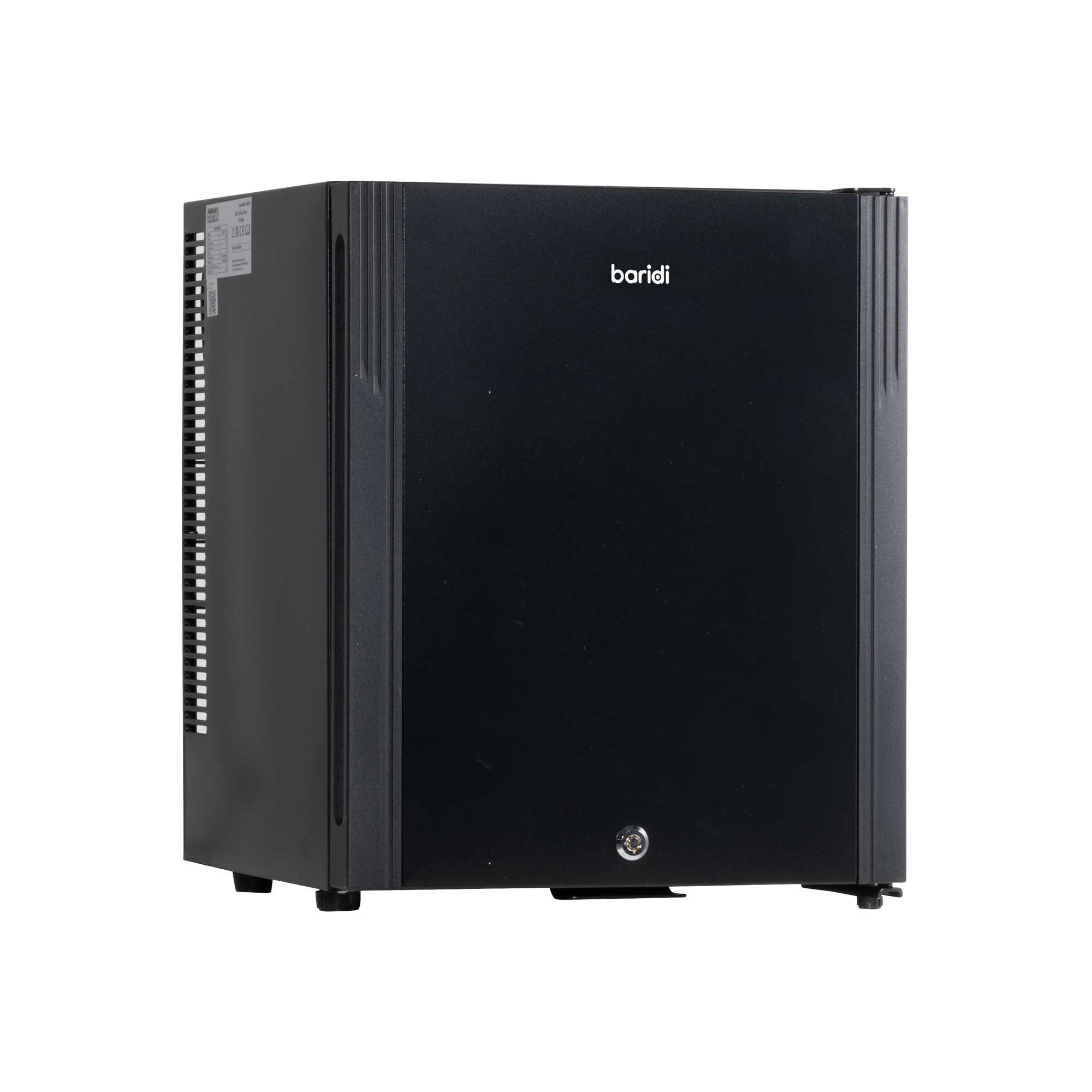 Baridi 25L Ultra Quiet Mini Fridge for Drinks & Wine with LED Light - Compact Beverage Cooler for Home, Office, Dorm, or Bar - Energy Efficient & Silent Cooling (Black, Model DH57)