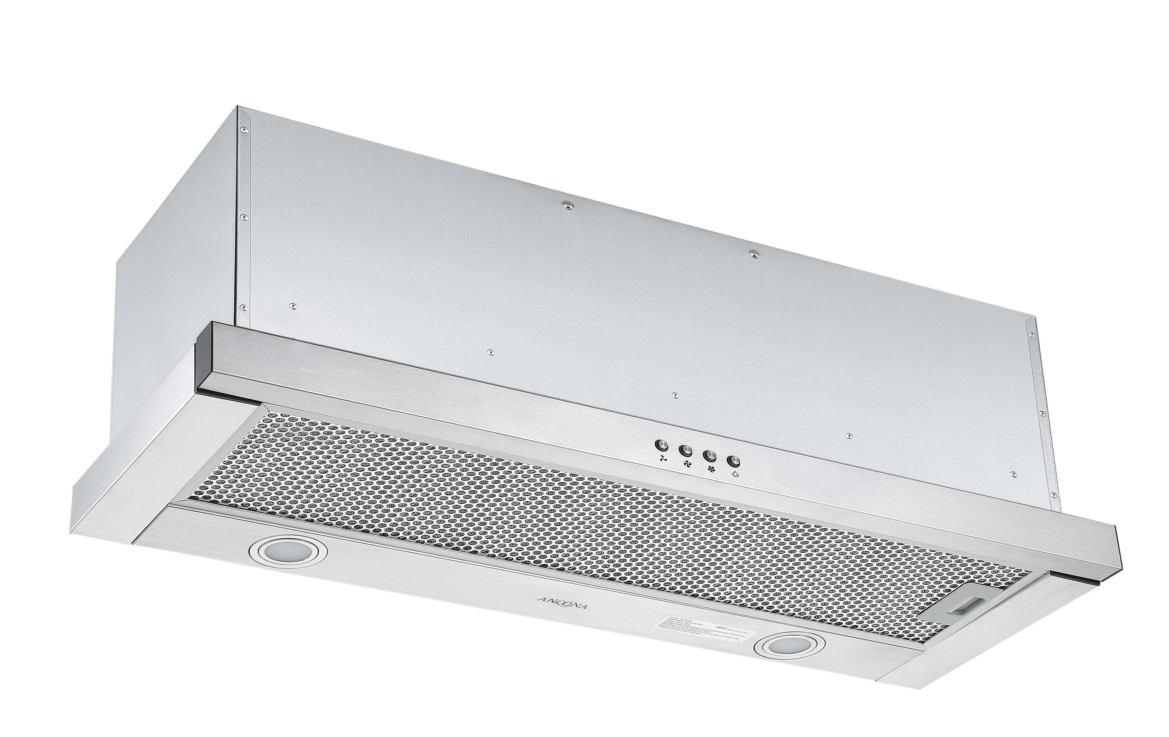 Forte 436 36-Inch Stainless Steel Slide-Out Range Hood - Powerful Ventilation for Kitchen, Cooking, and Smoke Removal