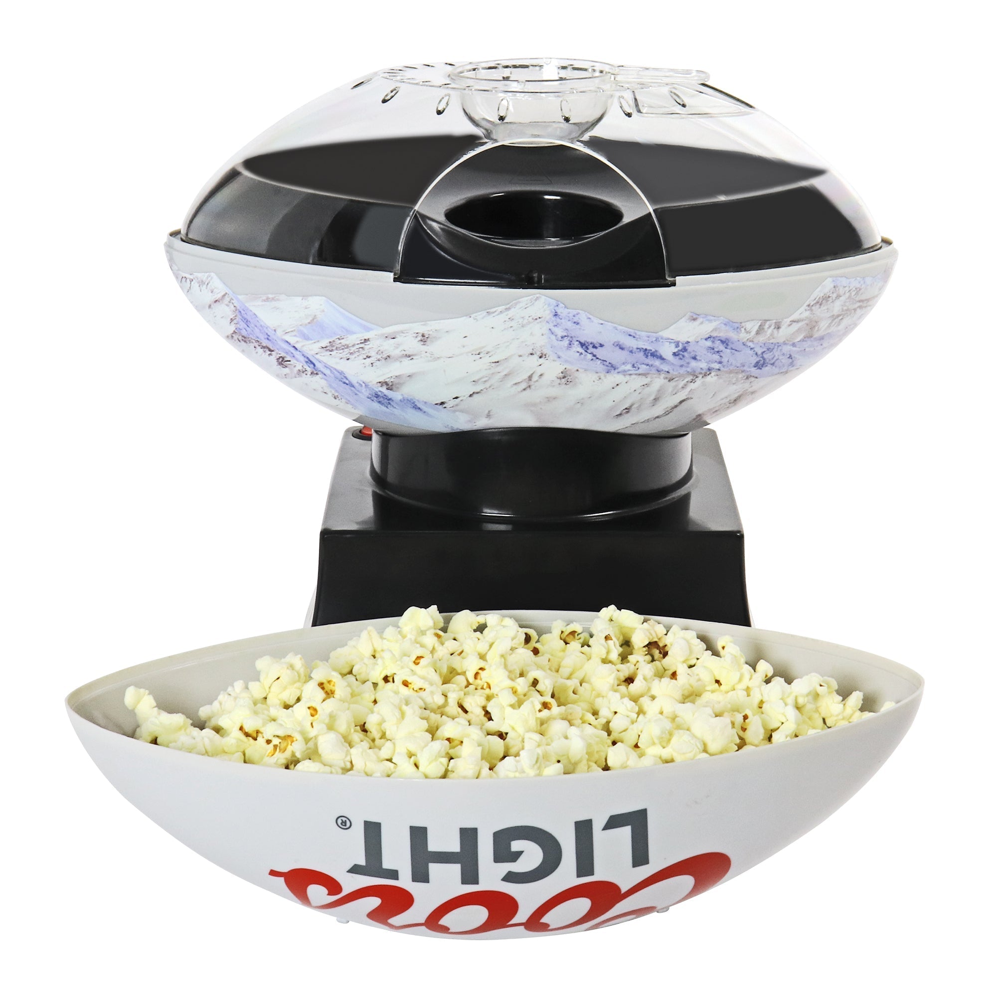 Coors Light Football Shaped Hot Air Popcorn Maker - Healthy Oil-Free Snack Machine with Serving Bowl, Measuring Cup & Butter Melter - Perfect for Movie Nights, Super Bowl Parties & Game Day Snacks - No Microwave Needed