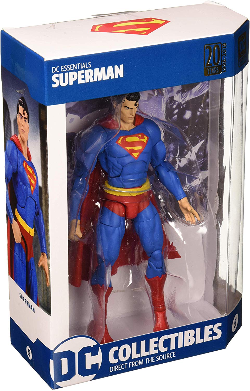 DC Essentials Superman Action Figure - 7-Inch Collectible Toy with Multiple Poses, Perfect for Display & Play | DC Comics Superhero Gift for Fans & Collectors | Home Decor, Office Display, Birthday Present