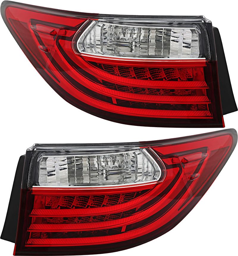 Lexus ES350 ES300h Tail Lights Lamps Set - Compatible with 2013 2014 2015 Models - Left & Right Side Replacement - Perfect for Night Driving & Enhanced Vehicle Safety