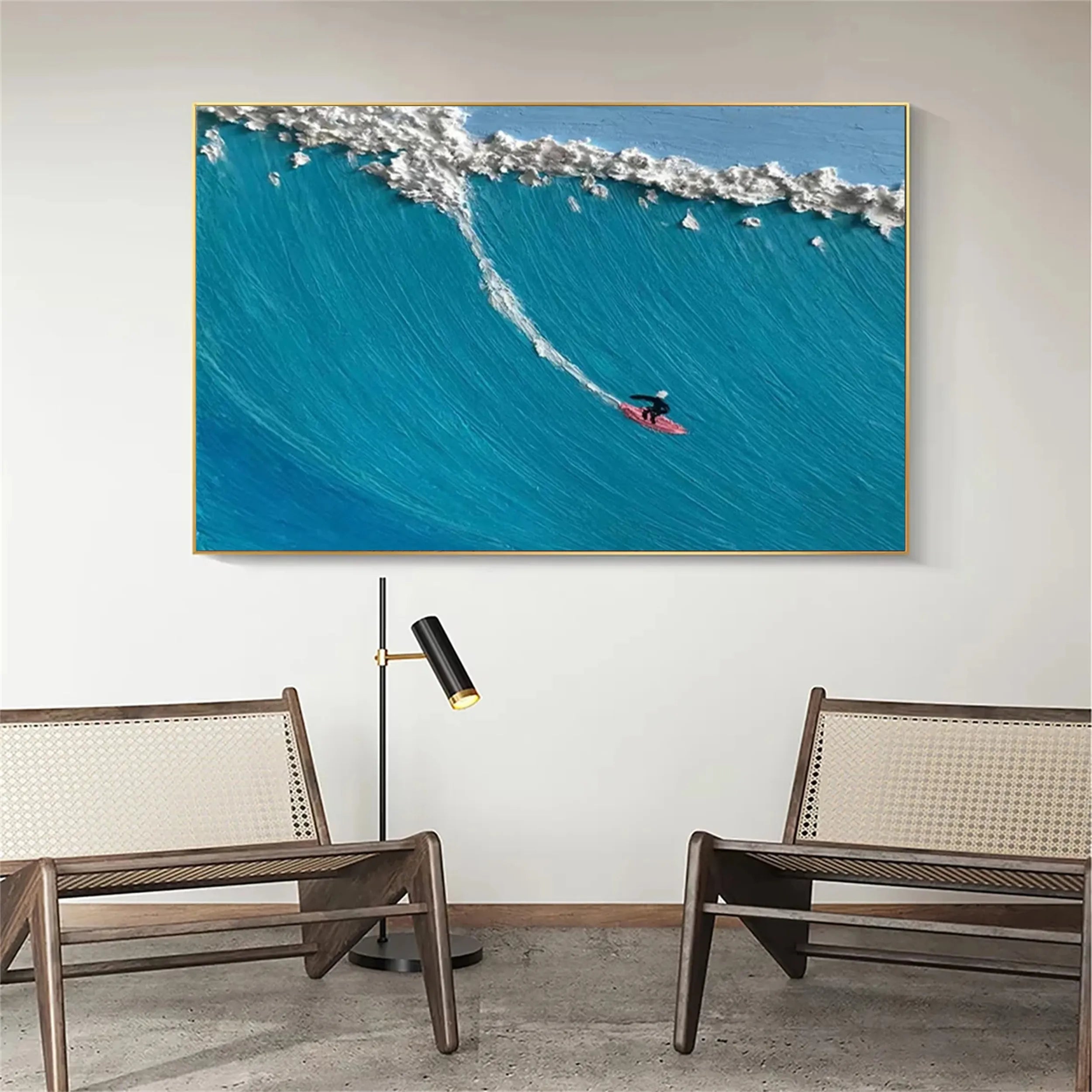 Ocean And Sky Painting #OS 134 - Handmade Canvas Wall Art for Home & Office Decor - Perfect for Living Room, Bedroom or Beach House