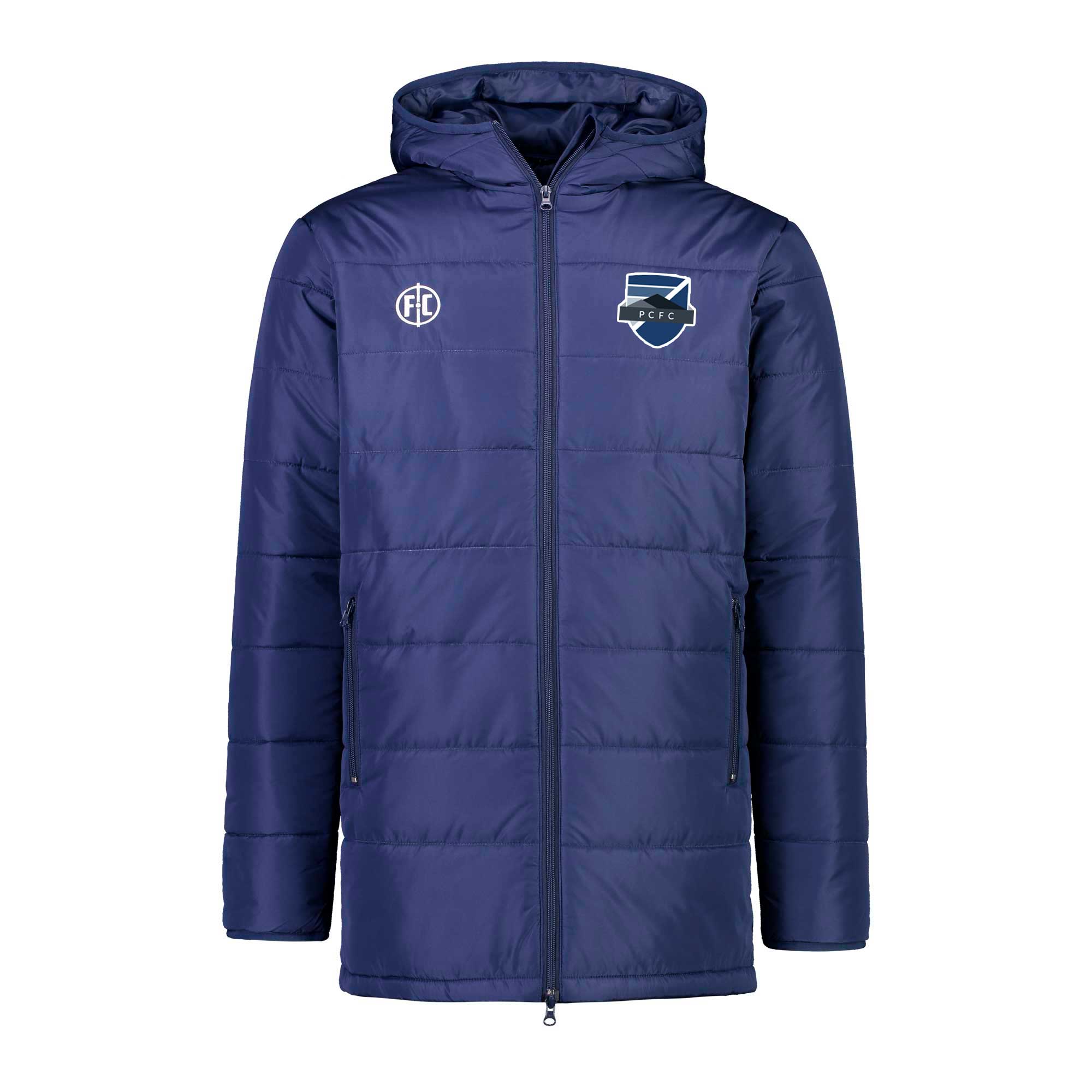 Porirua City FC Padded Jacket - Men's Lightweight Insulated Soccer Warm-Up Coat for Football Training & Outdoor Sports