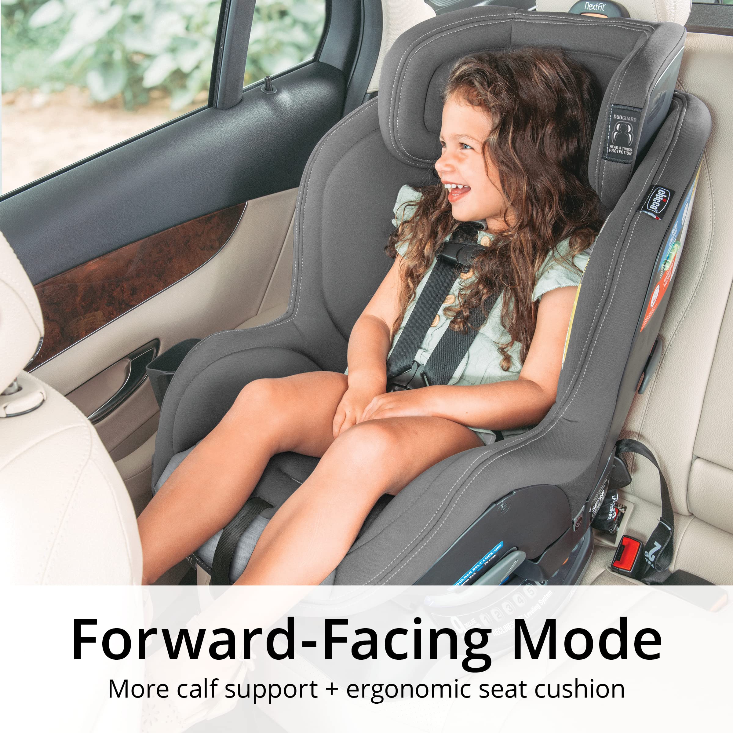 Chicco NextFit Max ClearTex Convertible Car Seat - Rear Facing 4-50 lbs & Forward Facing 22-65 lbs - Premium Infant & Toddler Safety Seat for Travel | Shadow Black | Ideal for Road Trips, Daily Commutes & Family Adventures
