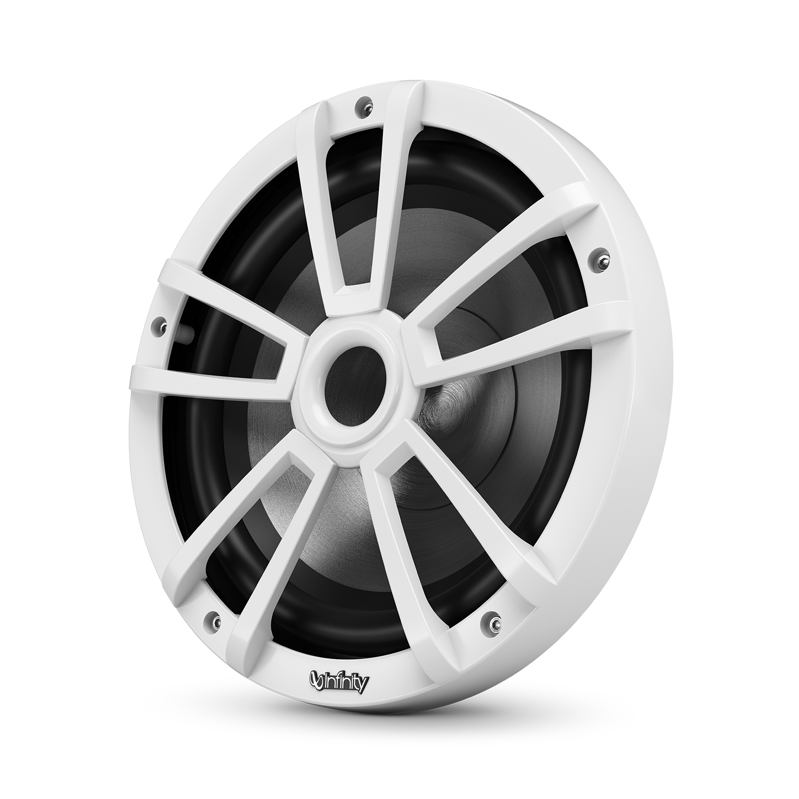 Infinity 1022MLW 10-Inch Marine Subwoofer with RGB LED Lighting - White | Waterproof Boat Audio System for Bass Enhancement in Boats, Yachts & Marine Vehicles