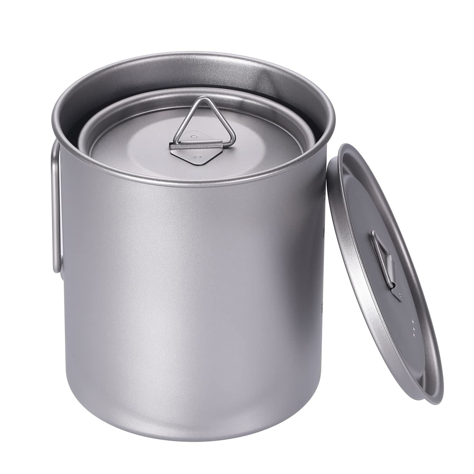 750ml Titanium Camping Pot with Lid - Ultralight Backpacking Cookware, Foldable Handle for Coffee, Tea & Meals - Perfect for Hiking, Camping & Outdoor Adventures