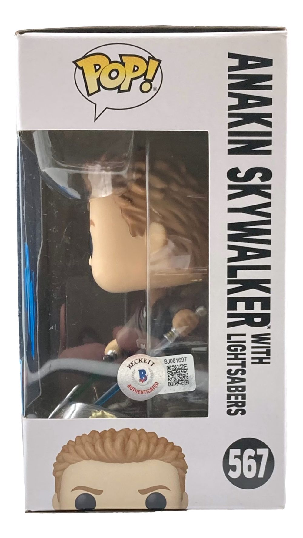 Hayden Christensen Autographed Star Wars Anakin Skywalker Funko Pop Vinyl Figure #567 - Collectible for Fans, Display for Home & Office Decor