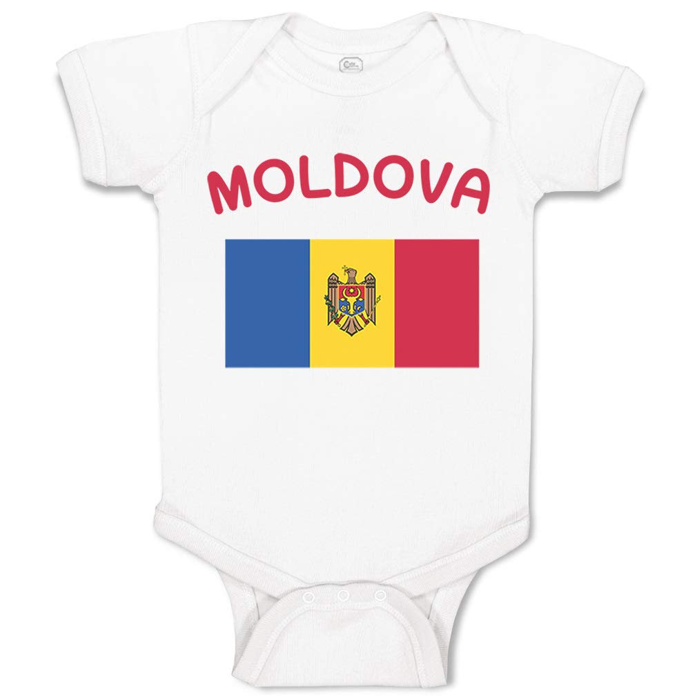 Custom Moldova Flag Baby Bodysuit - 100% Cotton Soft Infant Clothes for Boys & Girls - Perfect for National Holidays, Family Photos & Cultural Celebrations