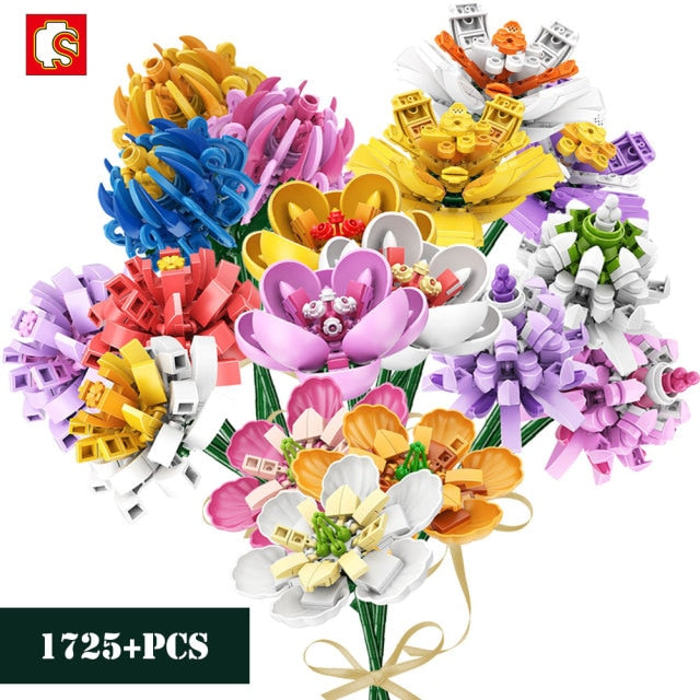 Sembo Ideas DIY Artificial Flower Bouquet Kit - Creative Floral Arrangement for Home Decor, Wedding Centerpieces, Party Favors & Gift Giving