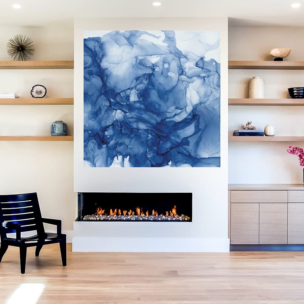 Beyond The Deep I Fine Art Canvas Wall Decor by Carol Robinson - 22x22 Inches - Ready to Hang - Modern Abstract Painting for Living Room, Bedroom, Office & More - Perfect for Home, Office & Commercial Spaces