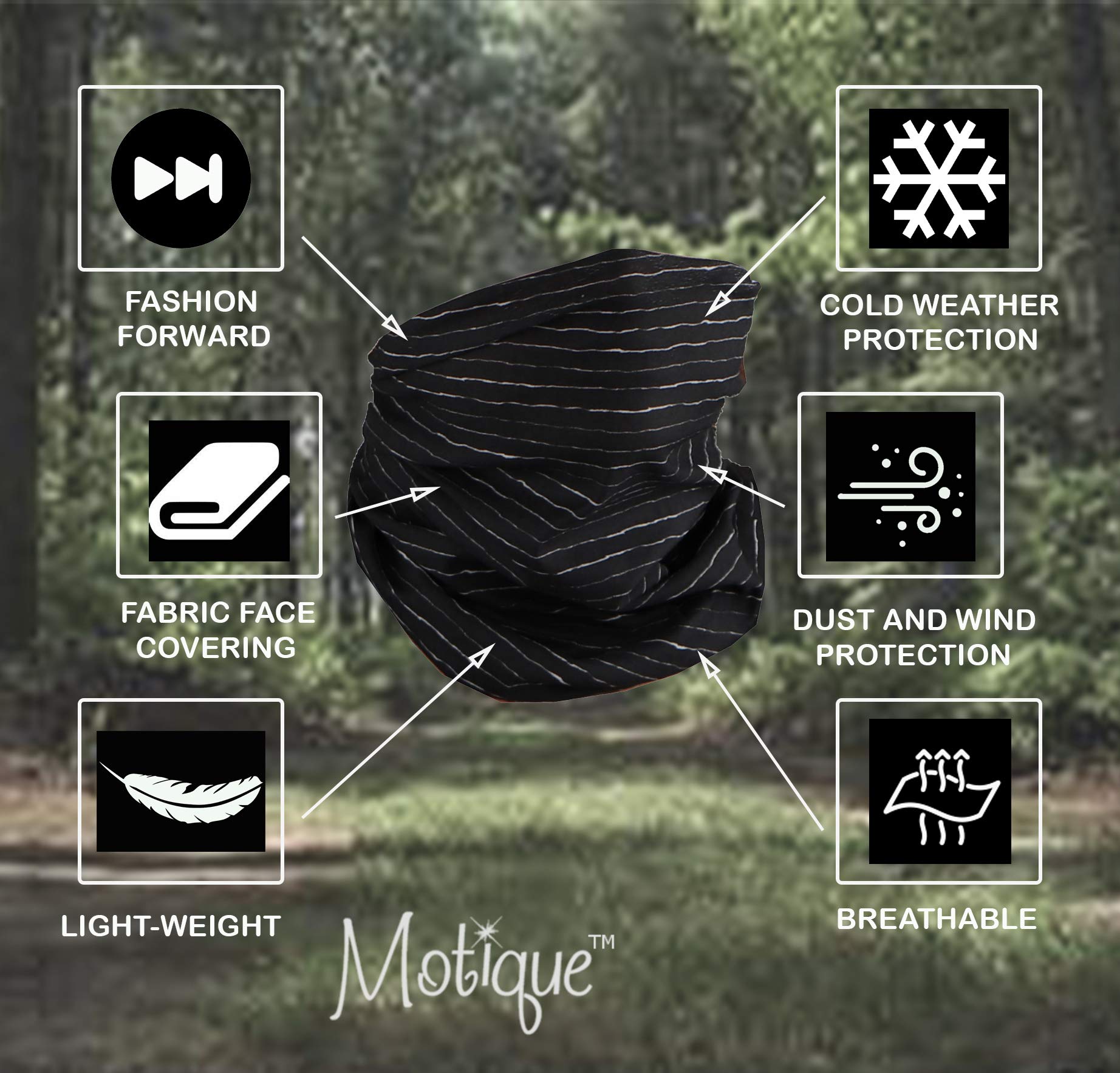 Set of 3 Neck Gaiter Seamless Face Mask Tube - Breathable for Outdoor Sports, Cycling, Running & Hiking