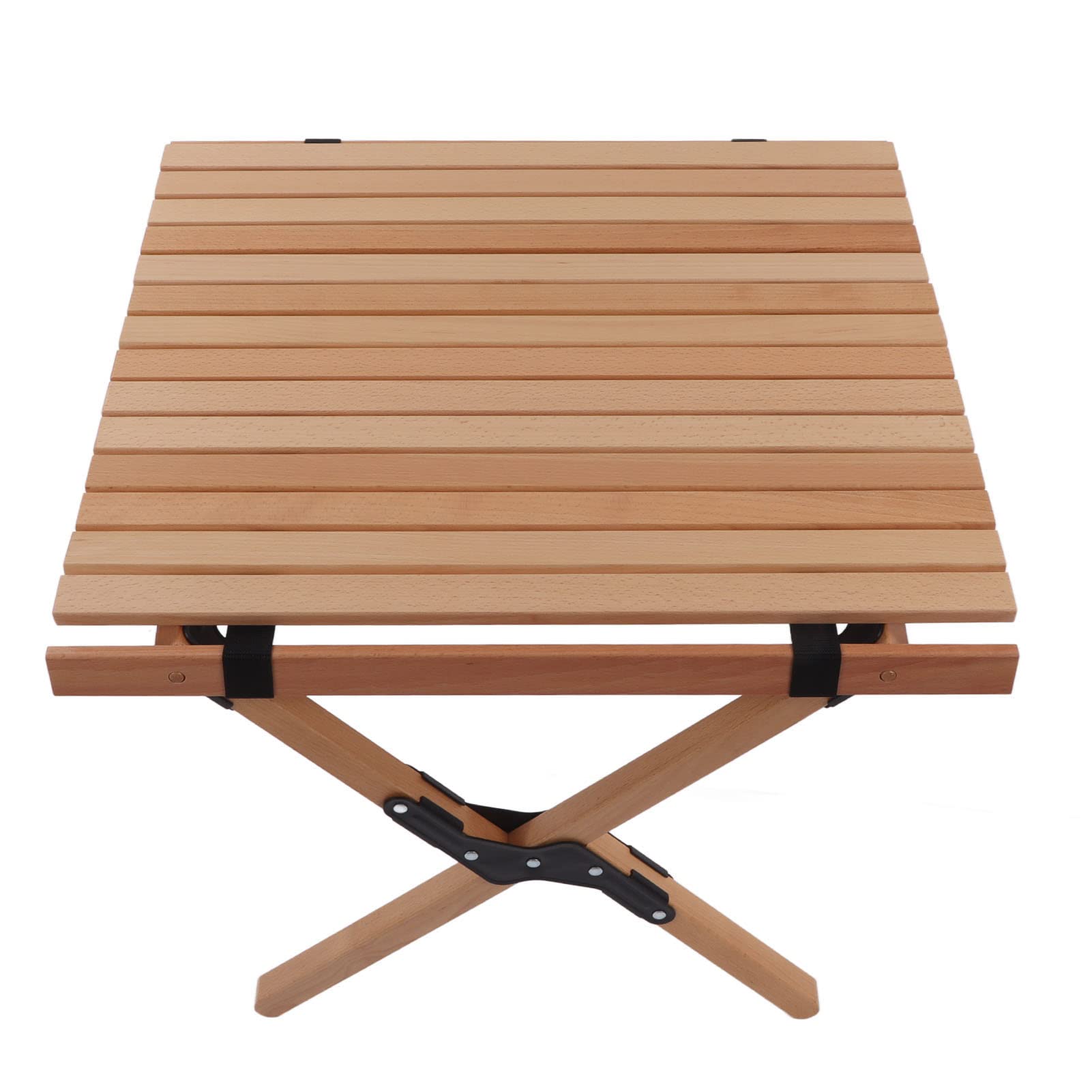 Portable Folding Wooden Camping Table - Adjustable Height Picnic Table for Outdoor, BBQ, Travel, Beach & Party - Compact Roll-Up Design for Easy Storage & Transport (2#) - Perfect for Backyard Gatherings, Tailgating & Camping Trips