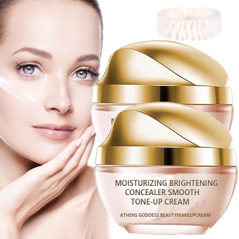 Detroitrain Sunny Cream Concealer & Foundation - Moisturizing Brightening Makeup for Smooth Tone Up | Korean Beauty Crema De Maquillaje | Hydrating Illuminating Corrector Cream (2PCS) - Perfect for Daily Makeup & Natural Look