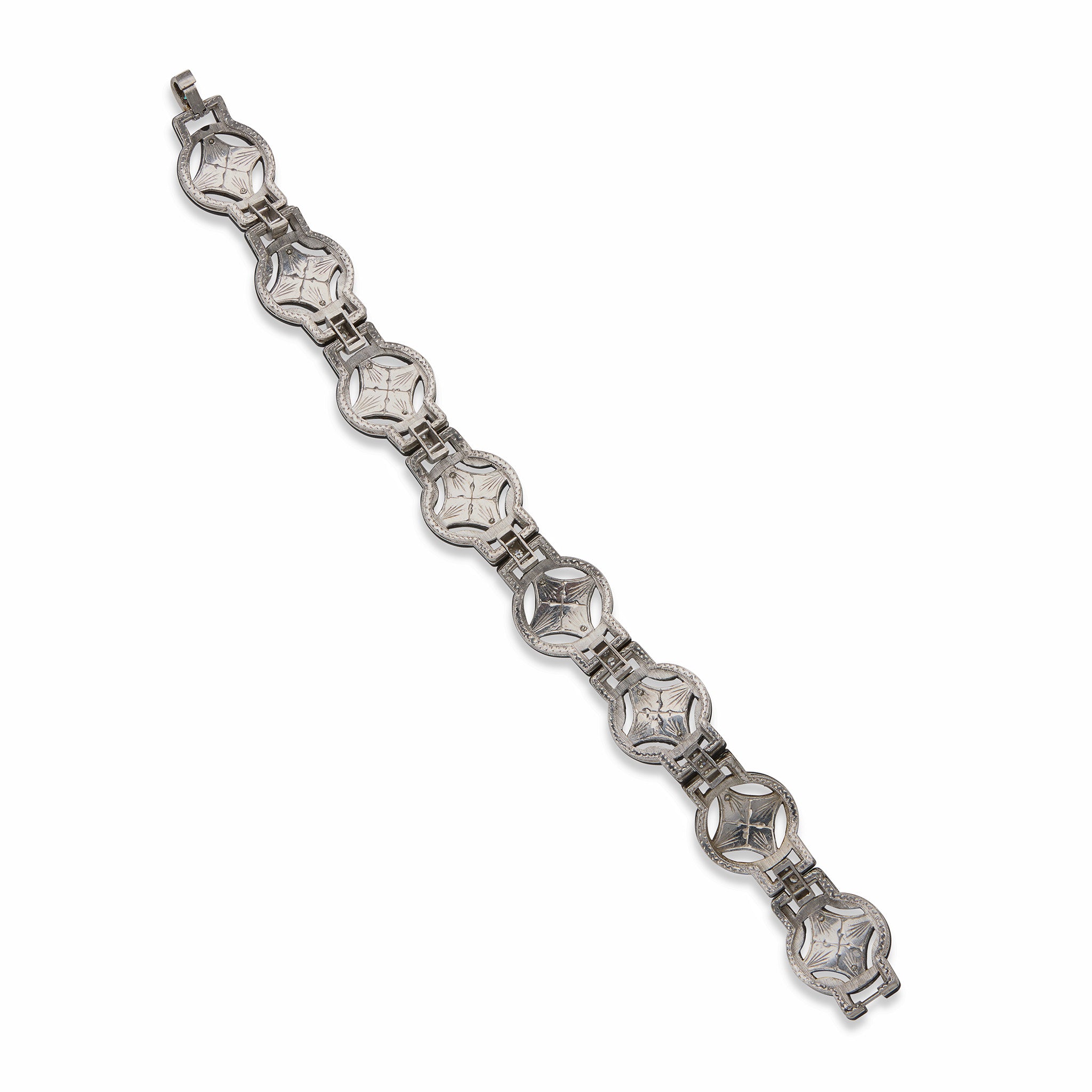 G.T. Marsh & Co. Blackened Steel Diamond & Cultured Pearl Bracelet for Women - Elegant Jewelry Gift for Anniversary, Wedding & Special Occasions