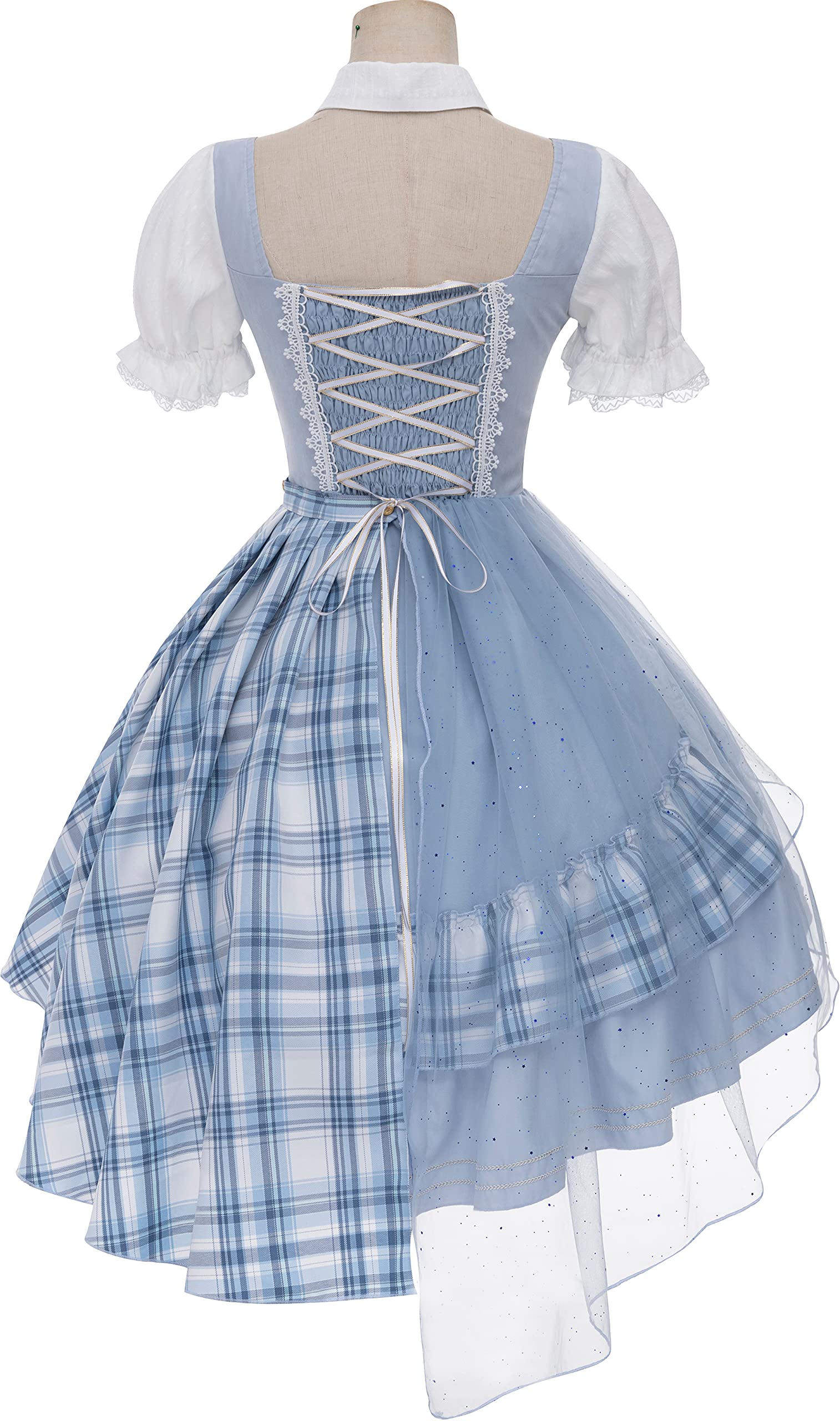 Sweet One Piece Lolita Dress - Plus Size Anime Cosplay Uniform in Blue - Women's Kawaii Fashion for Conventions, Halloween & Photoshoots