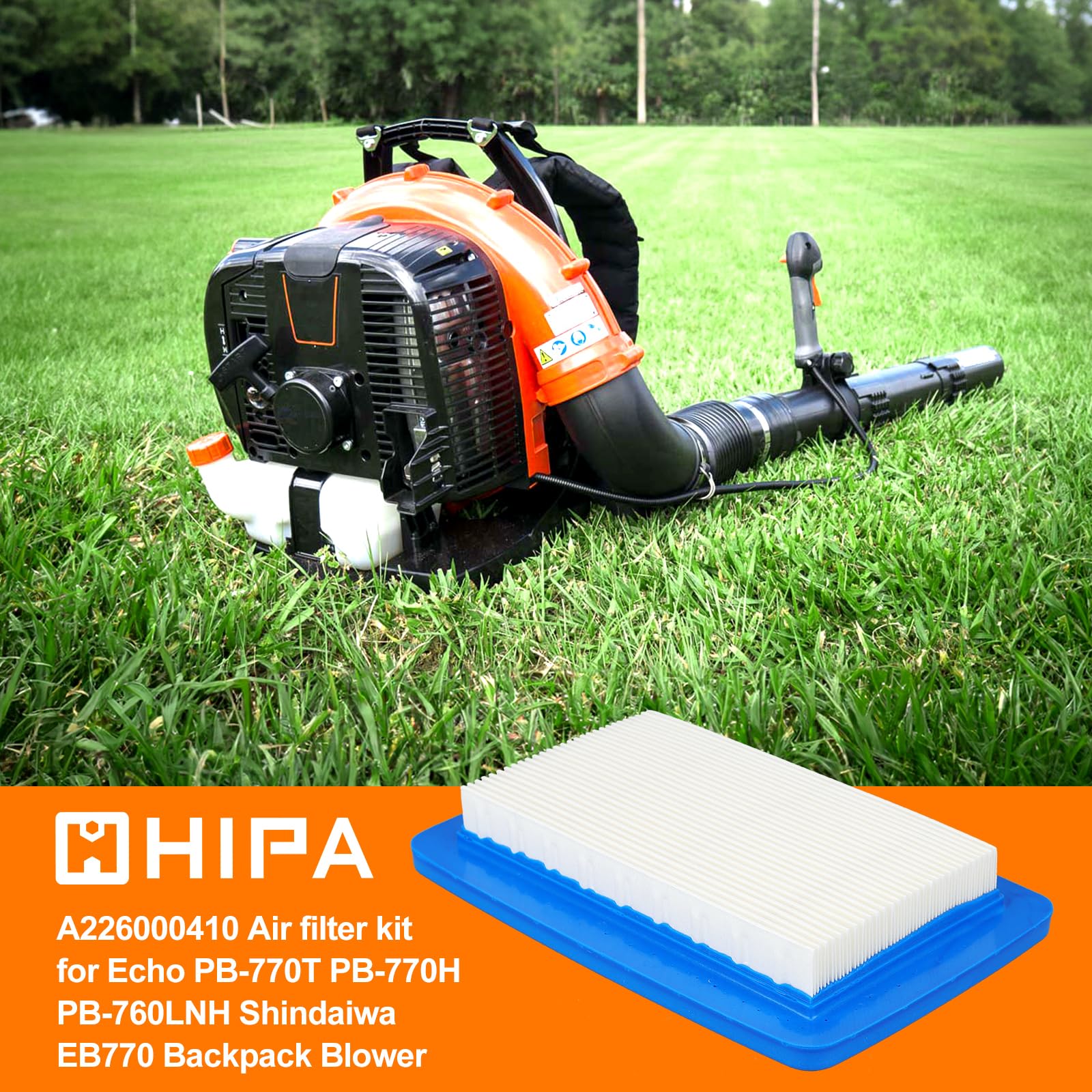 Echo PB-760 PB-770 PB-770H PB-770T PB-760LNH Backpack Blower Air Filter Tune Up Kit - Replacement for A226000410 with Primer Bulb, Fuel Filter & Fuel Line - Perfect for Lawn Maintenance & Landscaping Equipment Repair