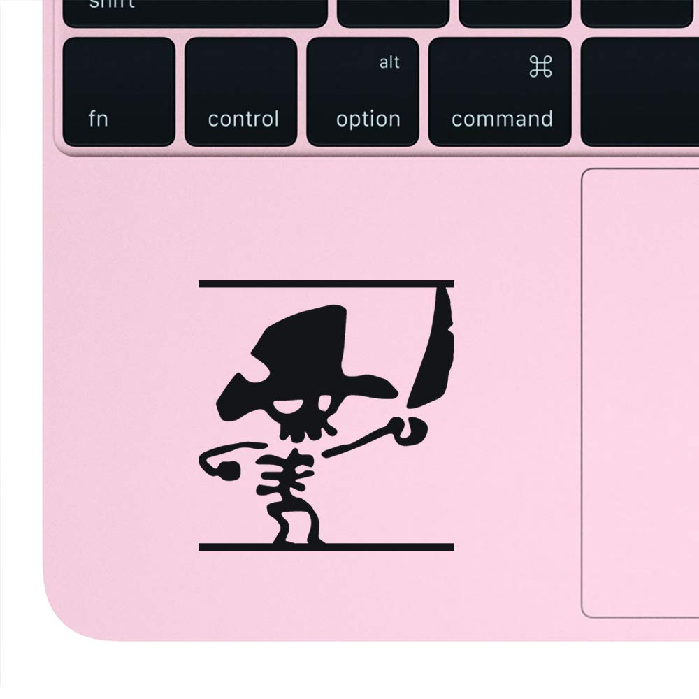 Premium Pirate Skeleton Waterproof Vinyl Decal Stickers - Durable Laptop, Phone, Helmet, Car Window, Bumper, Mug, Cup, Door & Wall Decor - Perfect for Halloween, Pirate Parties, Themed Events & DIY Home Decoration (ANDauto015401BL)