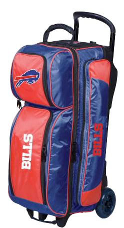 NFL Buffalo Bills Triple Roller Travel Bag - Durable Wheeled Luggage for Football Games, Away Games & Sports Travel - Perfect for NFL Fans & Team Spirit