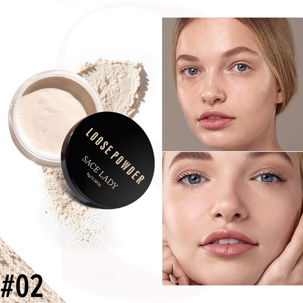 Oil Control Loose Powder - Long Lasting Setting Makeup for Oily Skin | Waterproof & Poreless Soft-Matte Face Powder (Shade 02) | Perfect for Daily Wear & Touch-Ups