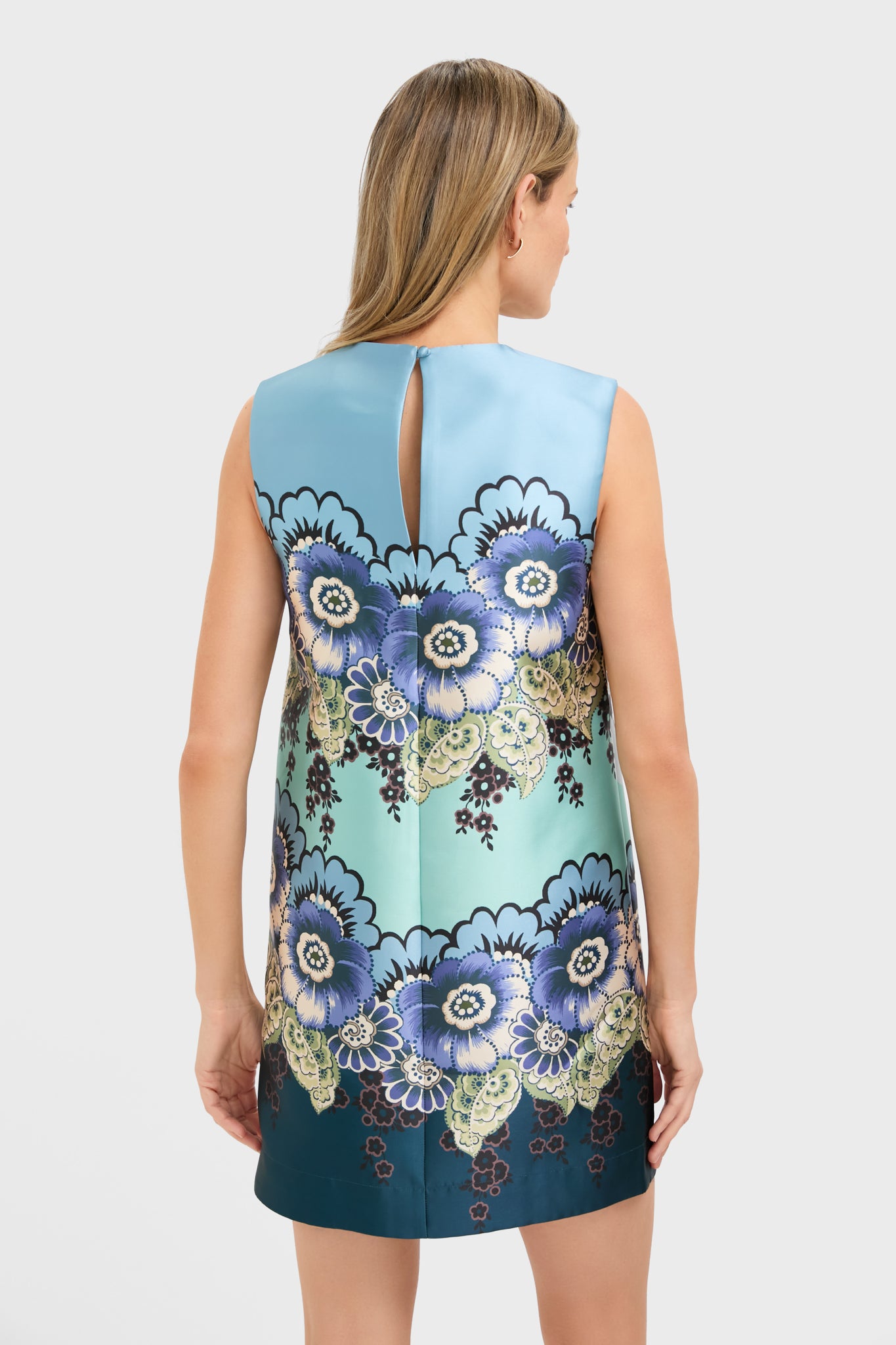 Blue Madalena Mini Dress for Women - Flirty Summer Party Outfit, Beach Vacation Dress, Casual Date Night Attire