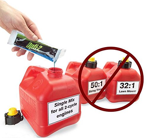 Premium 2-Cycle Engine Oil 1.8oz OPTI-2 - High Performance Fuel Mix for Chainsaws, Lawn Mowers & Outdoor Power Tools - Ideal for Small Engine Maintenance