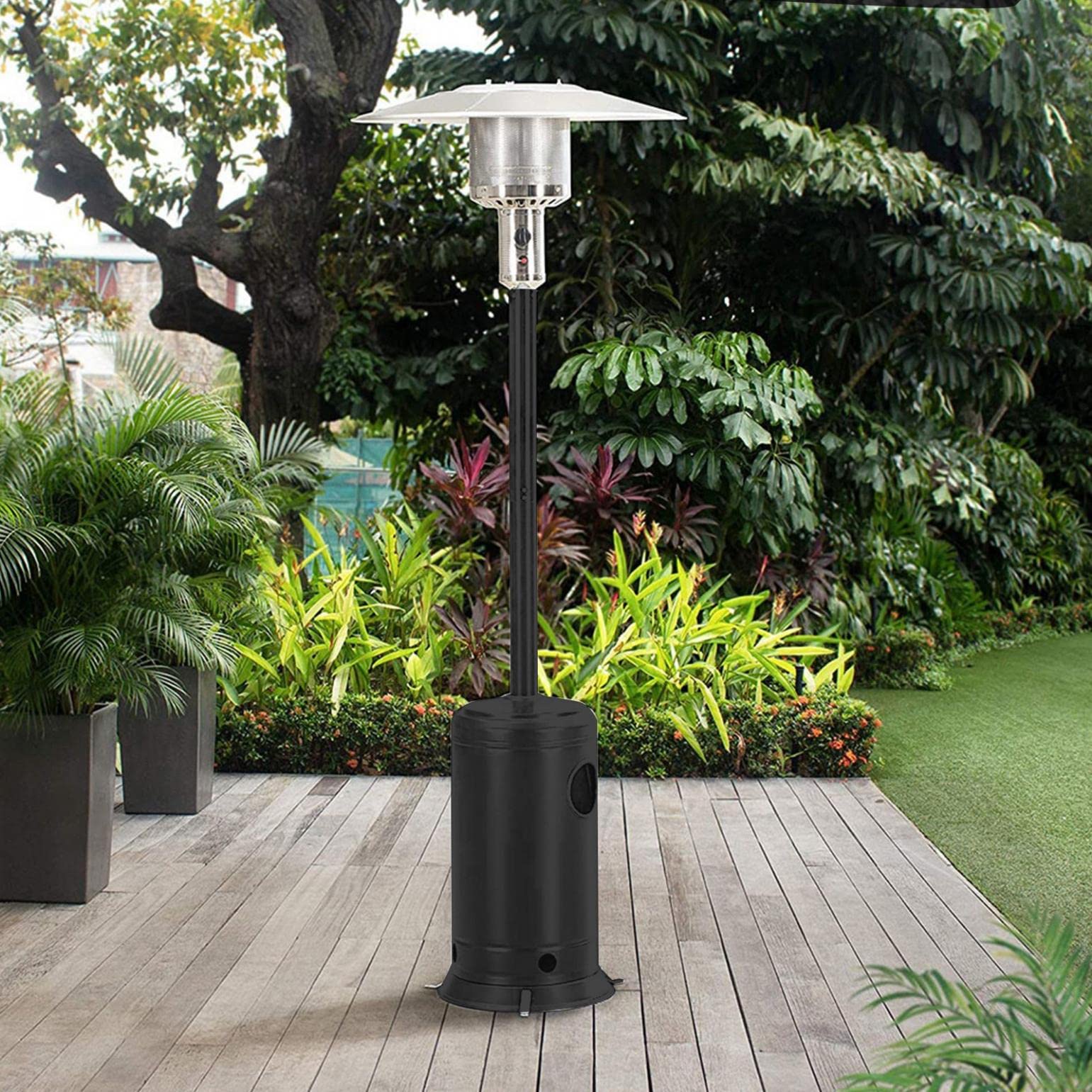 Sanamity 46,000 BTU Propane Fire Pit - Outdoor Gas Heater for Patio, Camping & Garage Use | Portable Heating Solution for Backyard, Deck & Cold Weather Gatherings