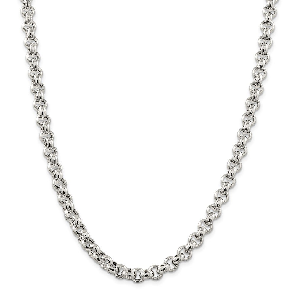 925 Sterling Silver 7.75mm Rolo Chain Necklace for Women - 20 Inch Length - Durable & Hypoallergenic Jewelry for Everyday Wear, Gifts & Special Occasions