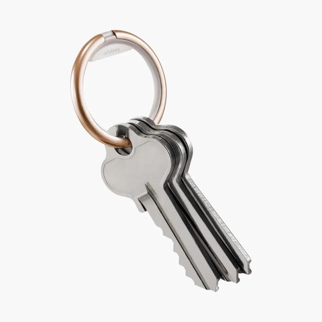 Orbitkey Key Organizer Ring - Holds Up to 10 Keys, Rose Gold Finish - Perfect for Home, Office & Travel Organization