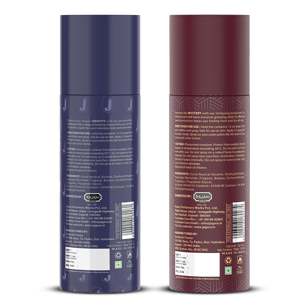Jagora Premium Men's Body Spray & Long-Lasting Deodorant Set - Fresh, Intense & Bold Scent for All-Day Confidence | Perfect for Gym, Work & Night Out