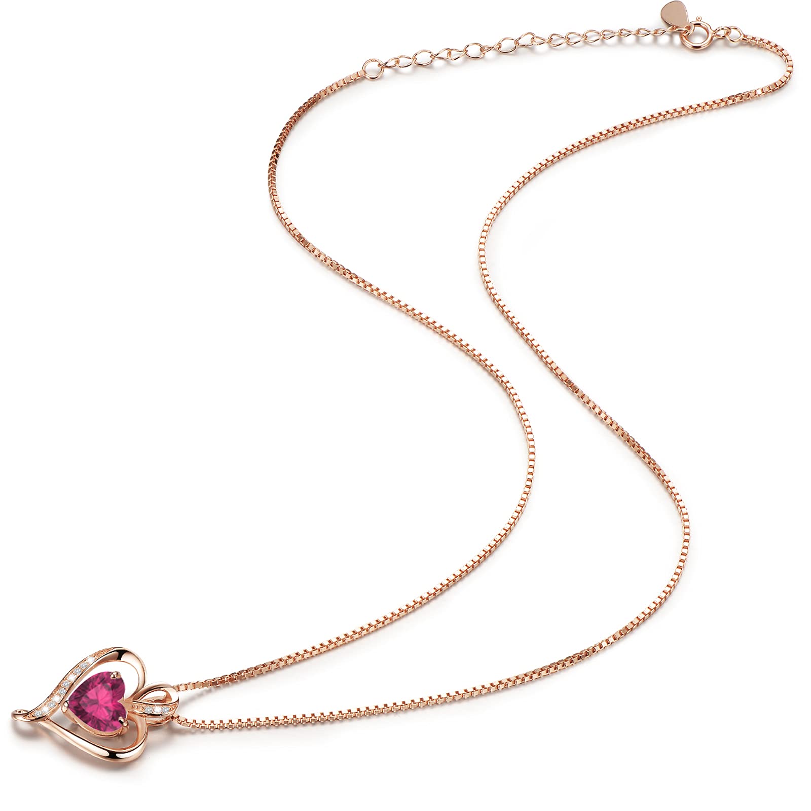 LAVUMO Heart Necklace and Earrings Set for Women - Romantic Anniversary, Birthday Gift for Wife, Girlfriend, Mom | Perfect for Valentine's Day, Mother's Day & Special Occasions