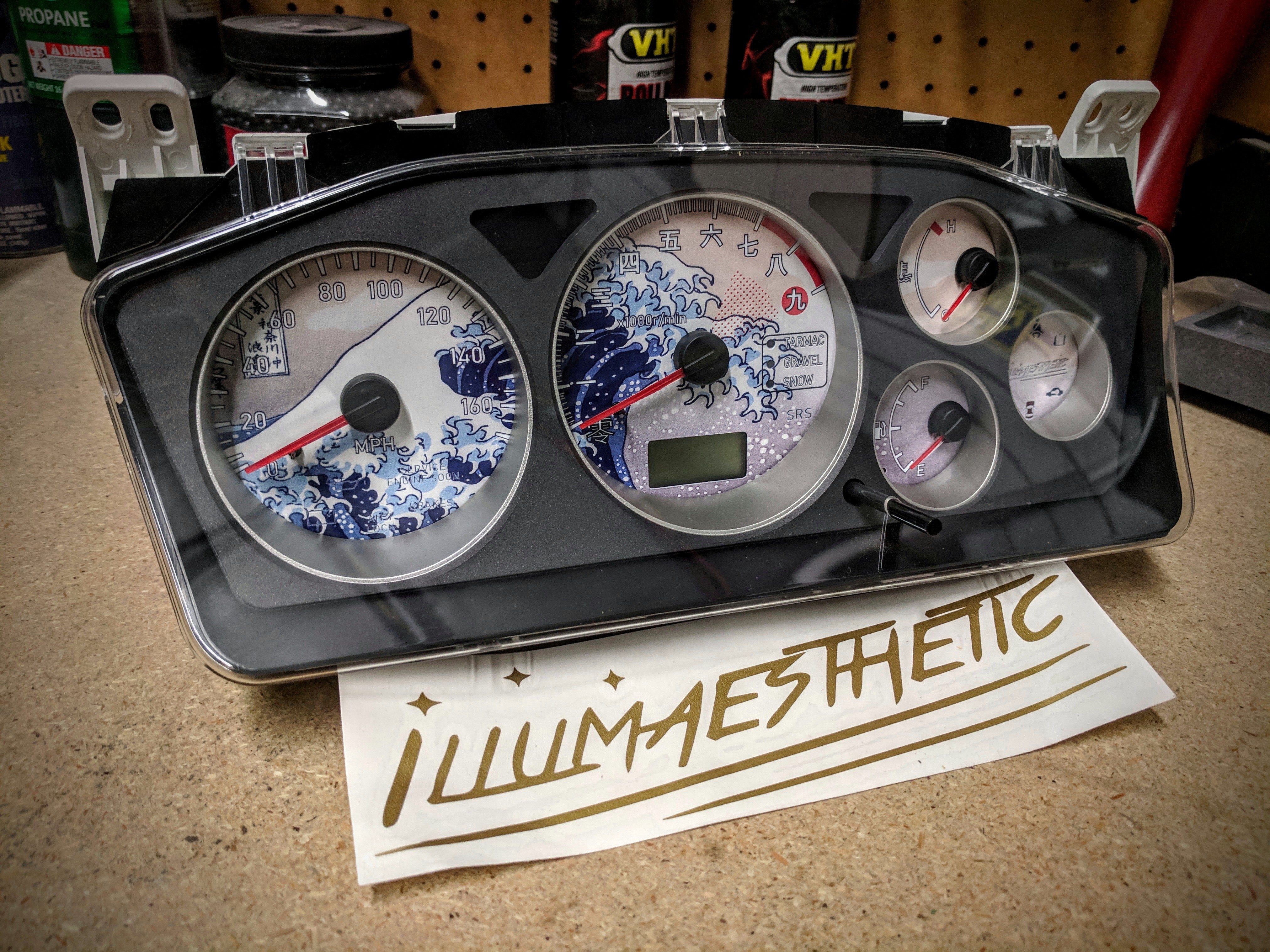 Illumaesthetic's Mitsubishi Lancer Evolution 7/8/9 Gauge Faces (CT9A) - Custom Dashboard Instrument Cluster for Racing & Street Performance