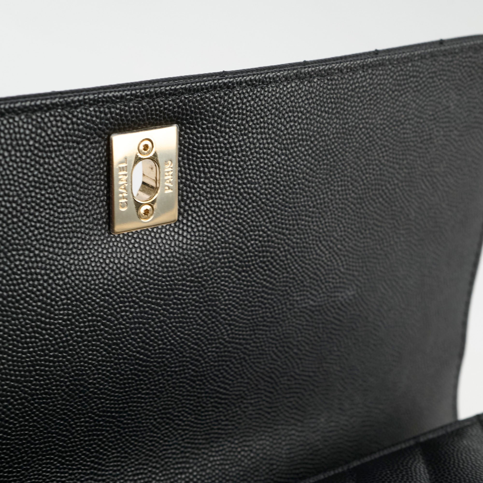 Chanel Medium Coco Handle Bag - Black Chevron Leather with Lizard Top Handle | Luxury Designer Handbag for Women, Perfect for Work, Parties & Special Occasions