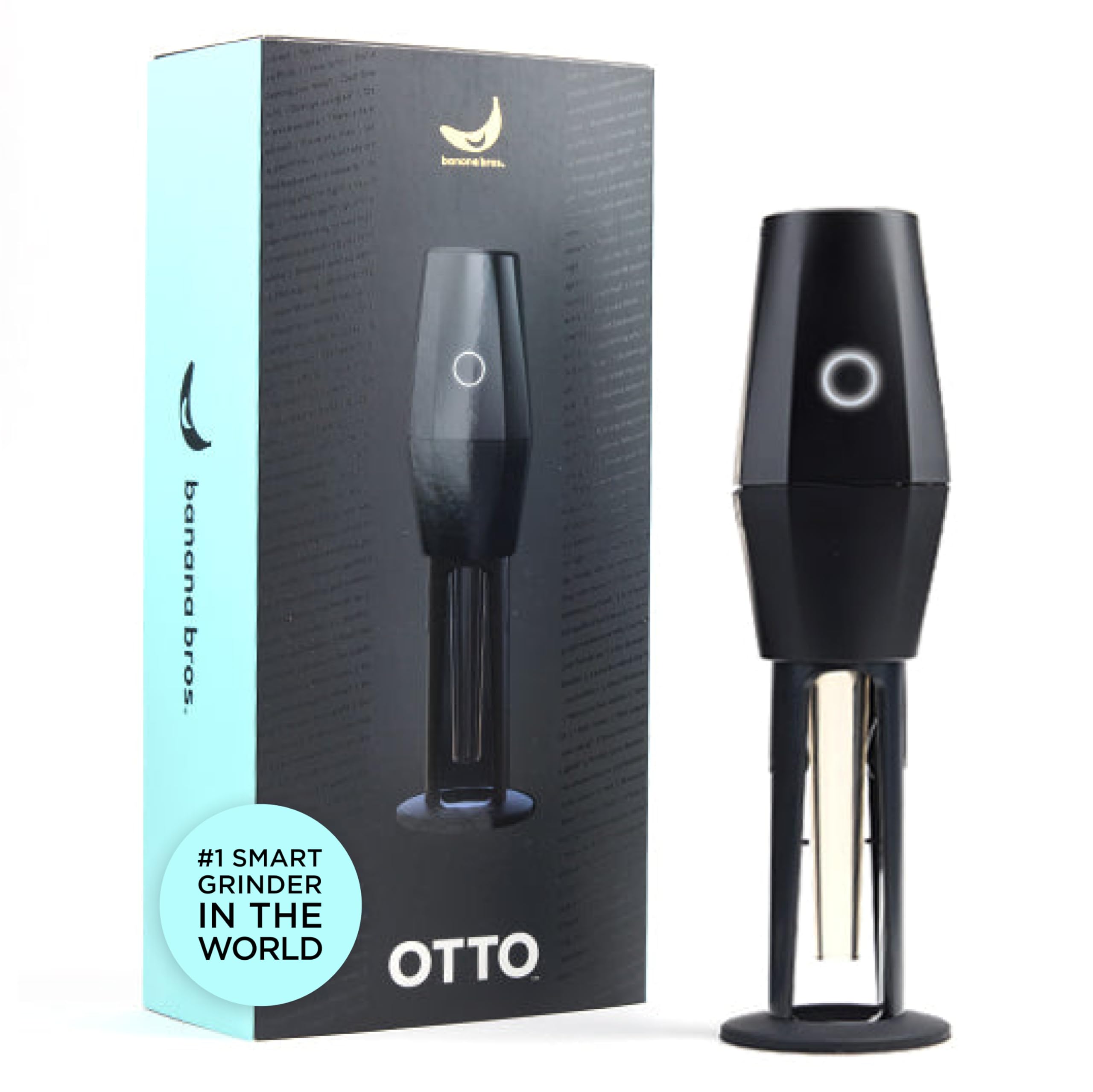 Banana Bros OTTO Electric Smart Spice Grinder - Automatic AI Grinding Machine with Precision Technology - OG Black - Perfect for Freshly Ground Coffee, Herbs & Spices in Kitchens & Bars