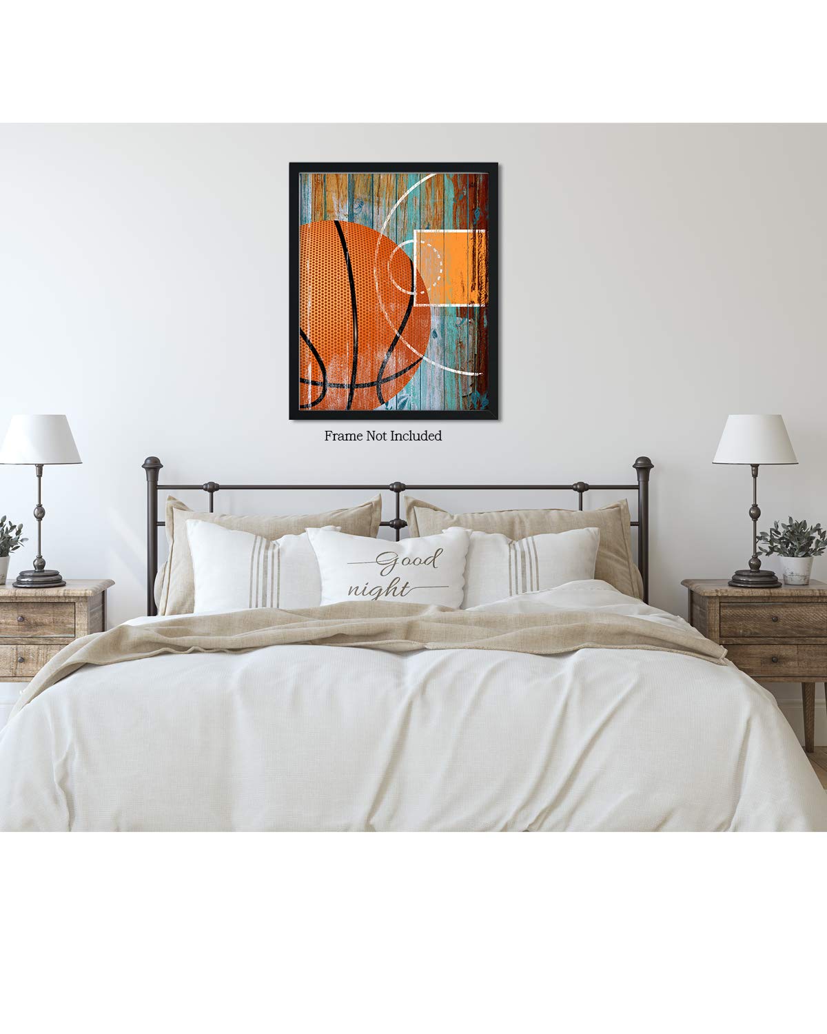 Basketball Wall Art Poster 32x40 - Perfect Gift for Fans & Players - Home & Office Decor