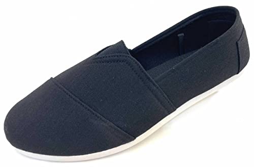 Women's Canvas Crochet Slip-On Shoes Size 18 - Comfortable Casual Loafers for Walking, Travel & Everyday Wear