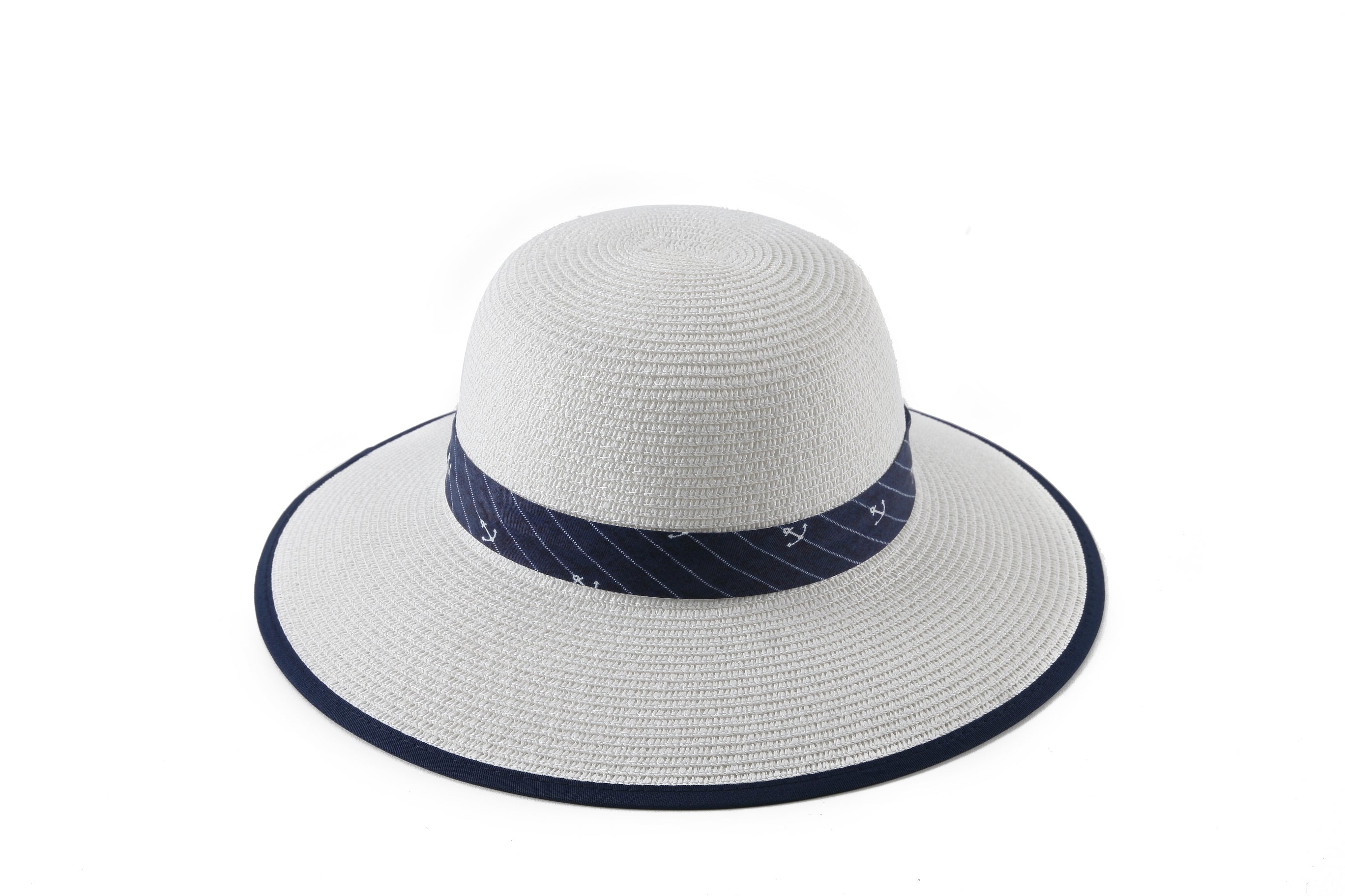 Round Marigold White Sun Hat for Women - Summer Beach Hat with Wide Brim for UV Protection, Outdoor Travel, Gardening, and Vacation Accessories