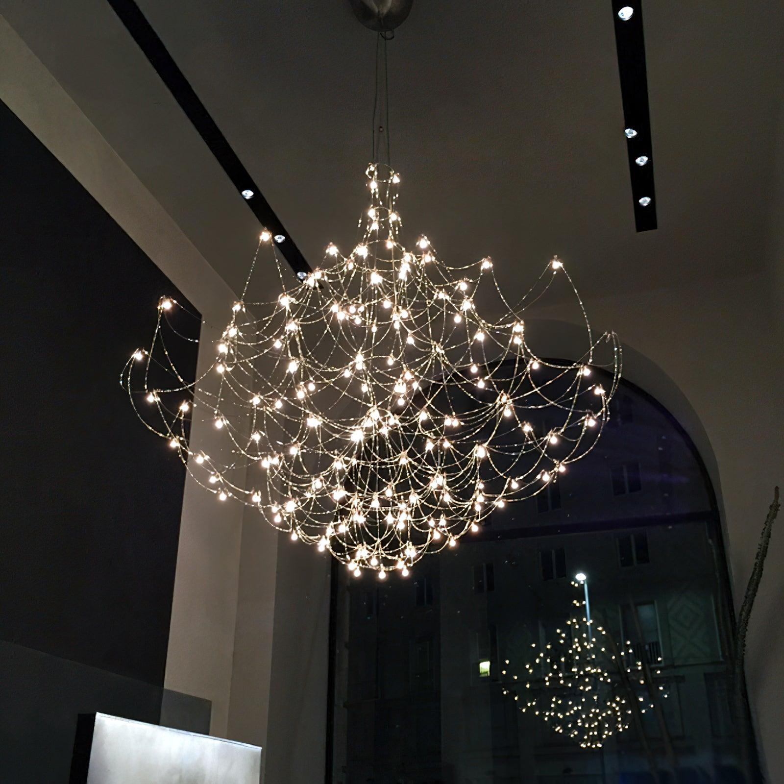 Amos Light Group Chandelier - Modern Crystal Ceiling Light Fixture for Dining Room, Living Room & Bedroom | Elegant Lighting Decor for Home & Office