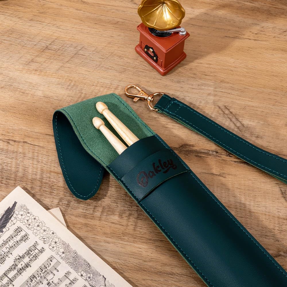 Custom Drum Stick Bag with Personalized Name - PU Leather Portable Drumstick Holder Case for Drummers - Perfect Gift for Musicians & Drum Accessories for Practice, Gigs & Travel
