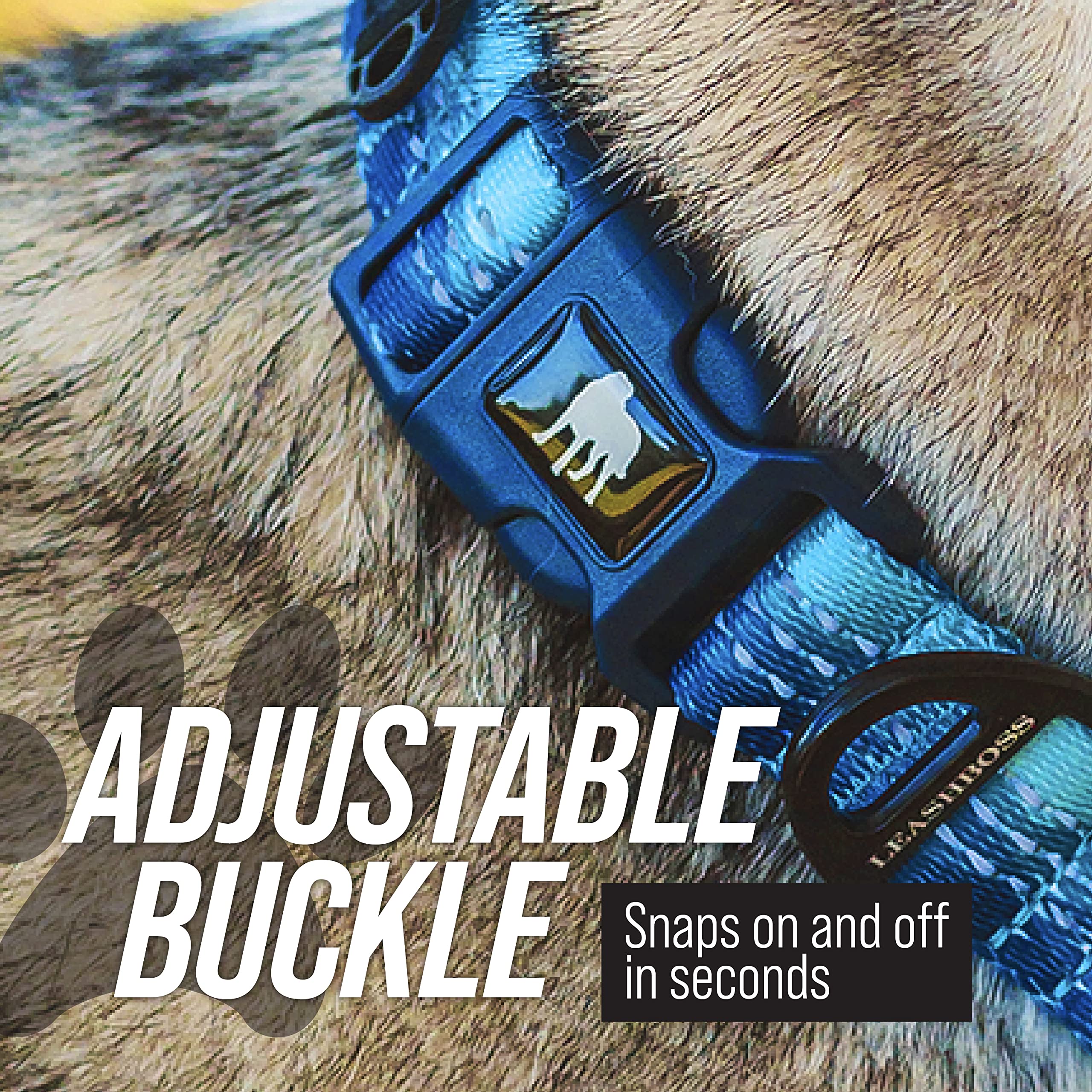 Leash Boss Martingale Dog Collar - Reflective Nylon Training Collar for Small, Medium & Large Dogs | No-Pull Adjustable Pet Collar with Quick Release Buckle | Perfect for Walking, Training & Nighttime Safety